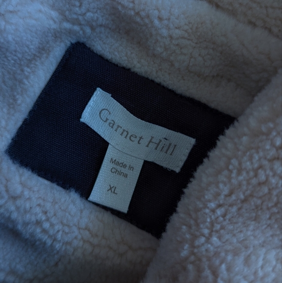 Garnet Hill Black Cream 2-in-1 Sherpa Lined Winter Coat - Picture 6 of 9